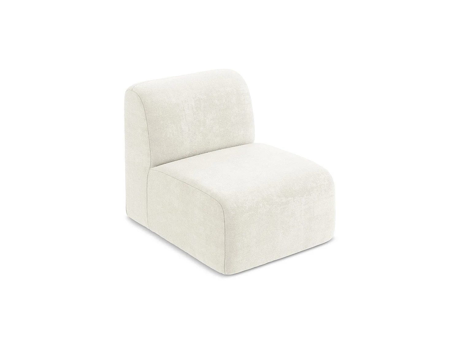 Bankmodule midden van wit chenille stof - CERVO