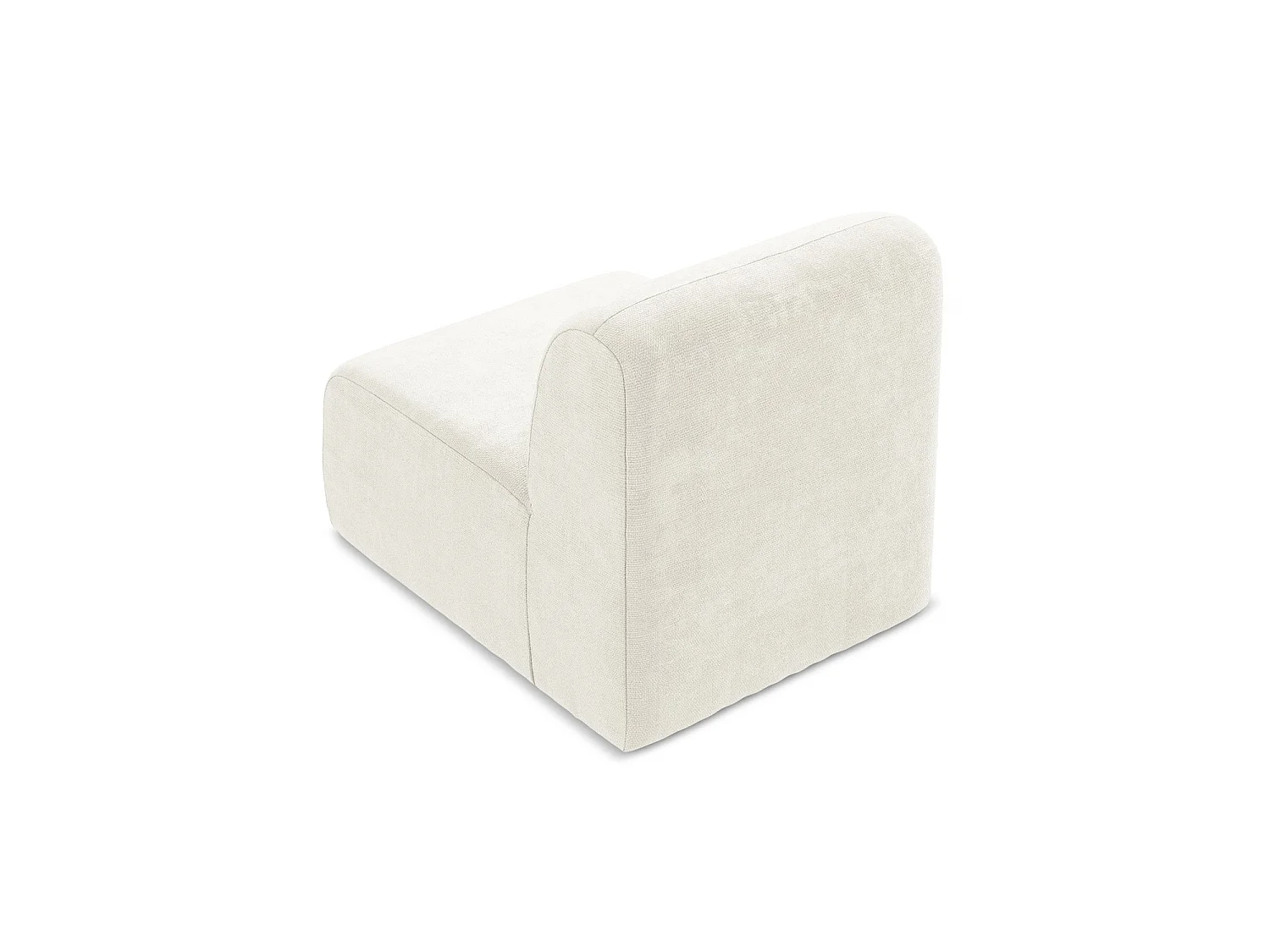 Bankmodule midden van wit chenille stof - CERVO