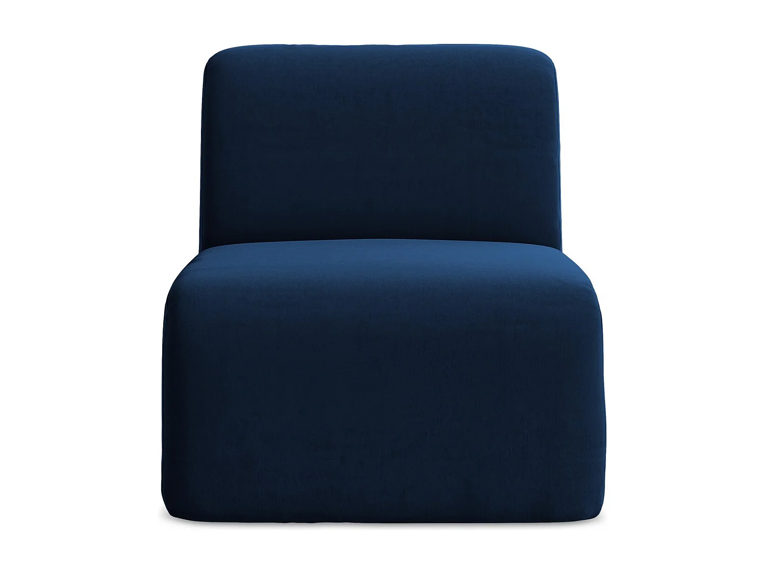Fauteuil pour canapé modulable en velours - bleu royal - LANI