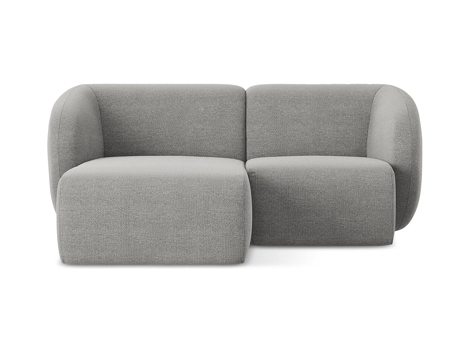 2,5-Sitzer Modulares Ecksofa - Ecke Links - Bouclé - Hellgrau - LANI