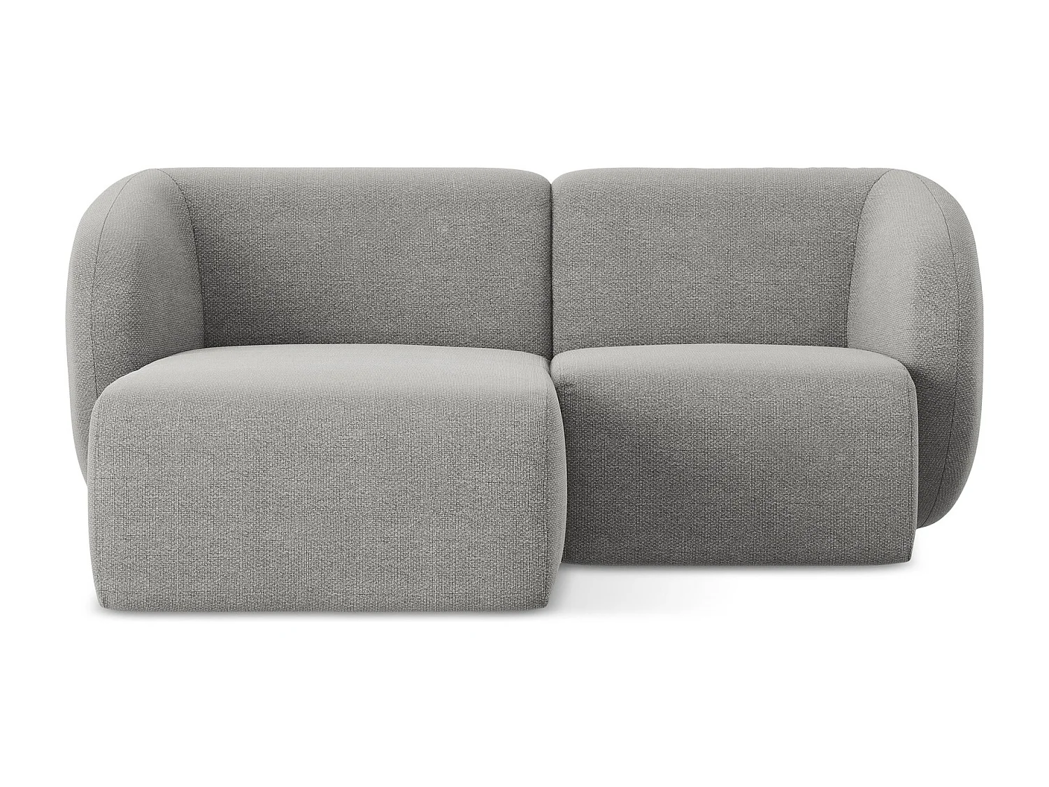 2,5-Sitzer Modulares Ecksofa - Ecke Links - Bouclé - Hellgrau - LANI