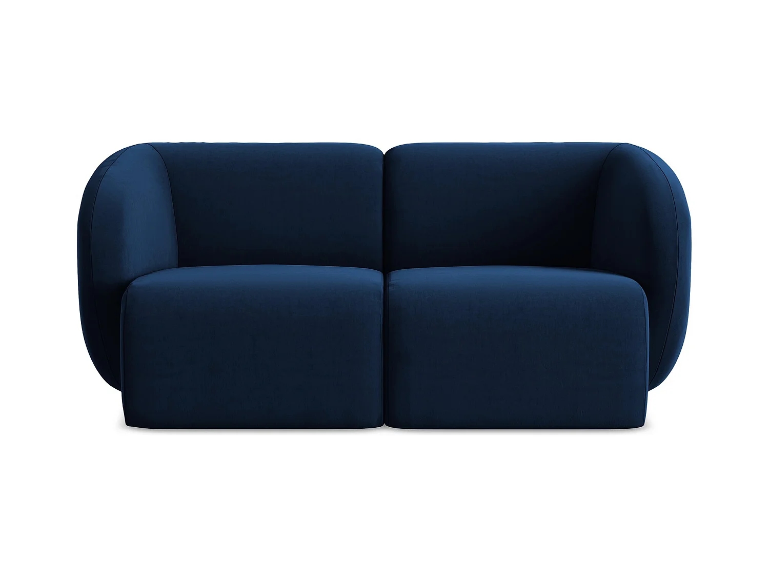 2-Sitzer Sofa - - Samt - Königsblau - LANI