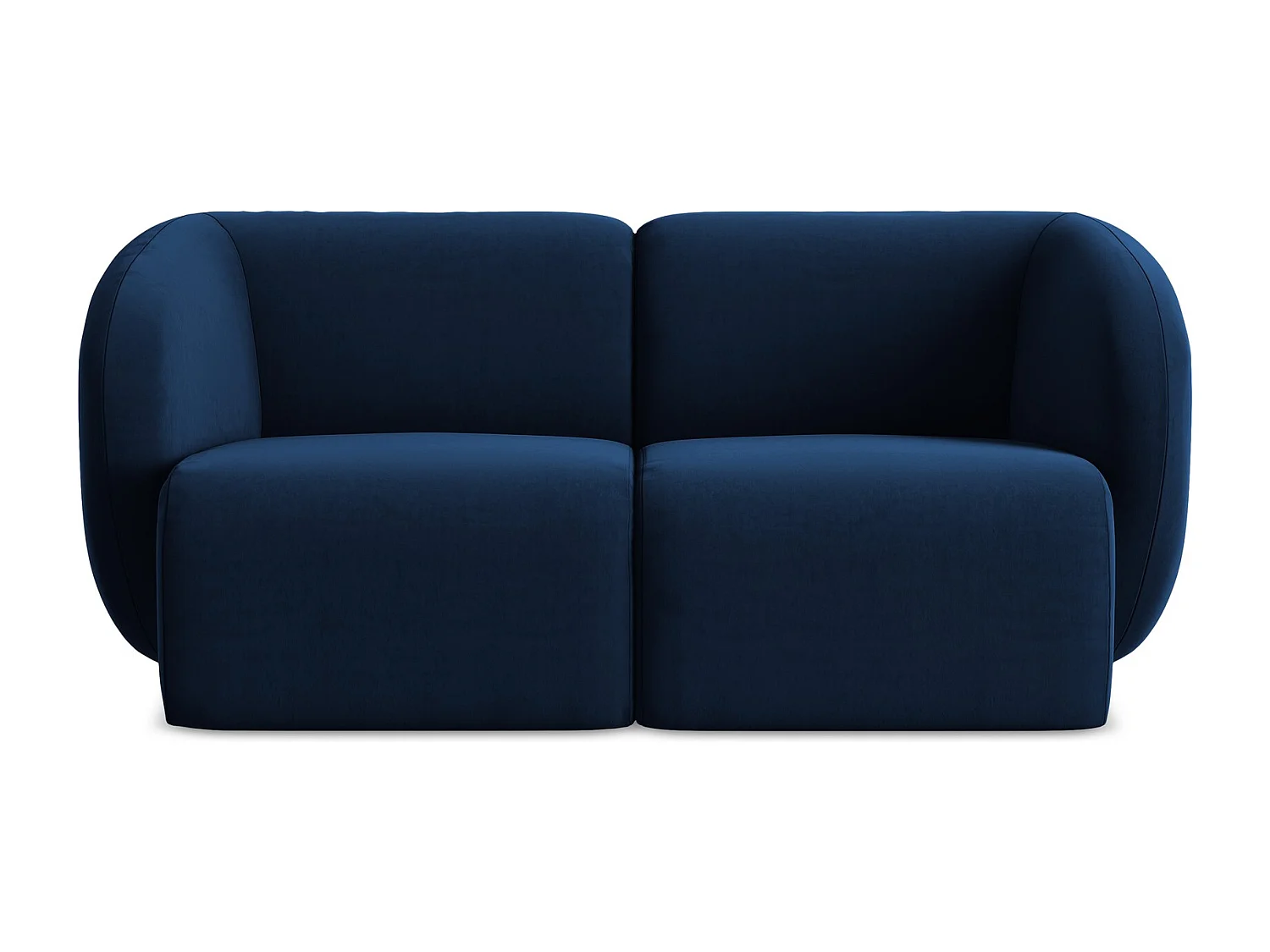 2-Sitzer Sofa - - Samt - Königsblau - LANI