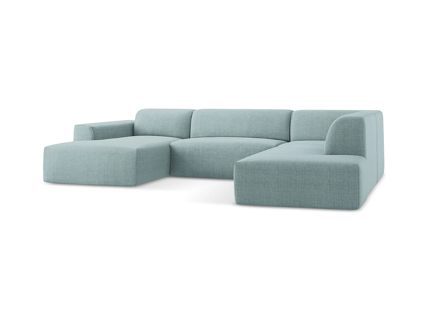 Große Wohnlandschaft Rechts - - Strukturstoff - Jeans - KELI