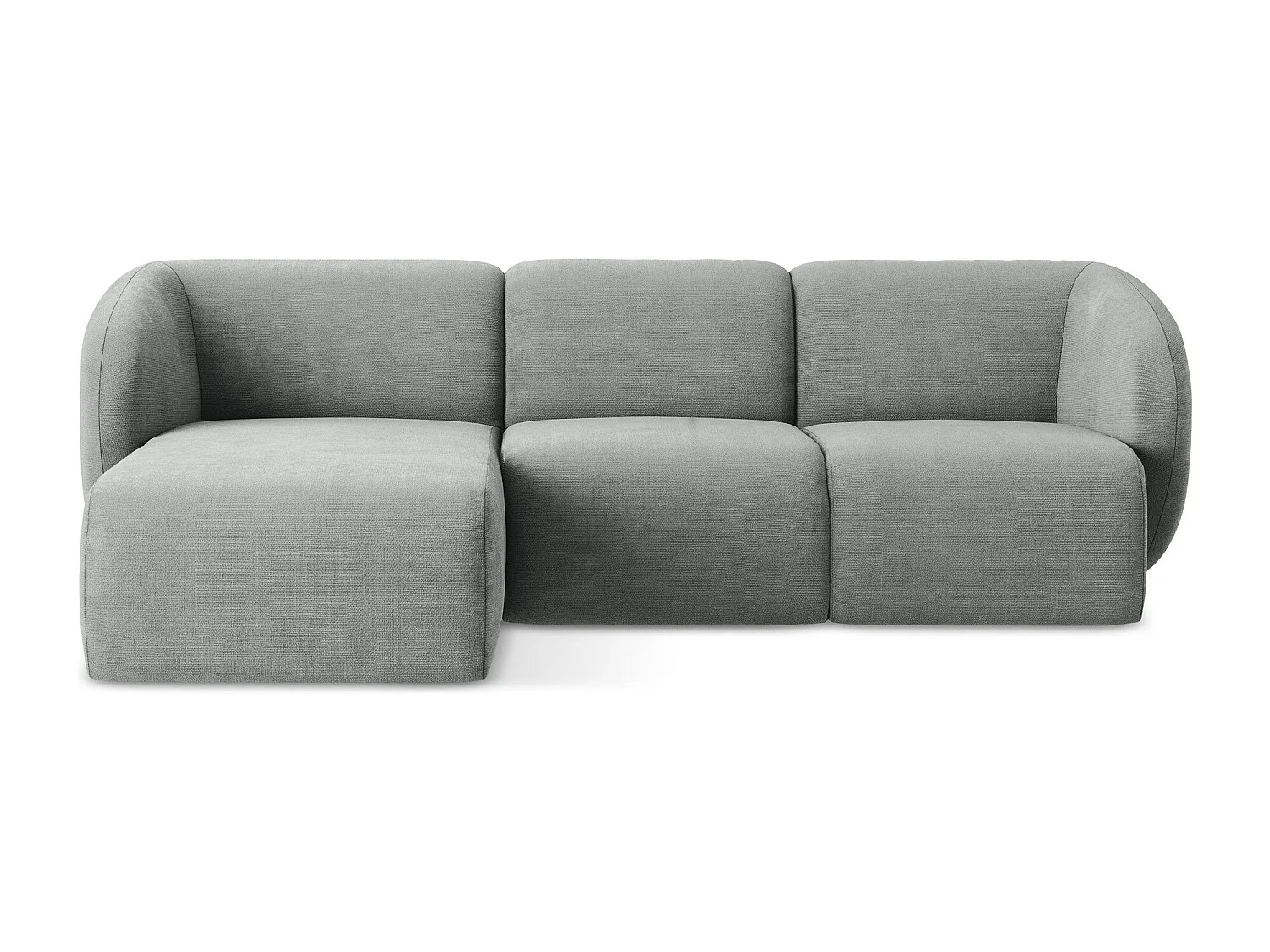 3-Sitzer Modulares Ecksofa - Ecke Links - Chenille - Grau - LANI
