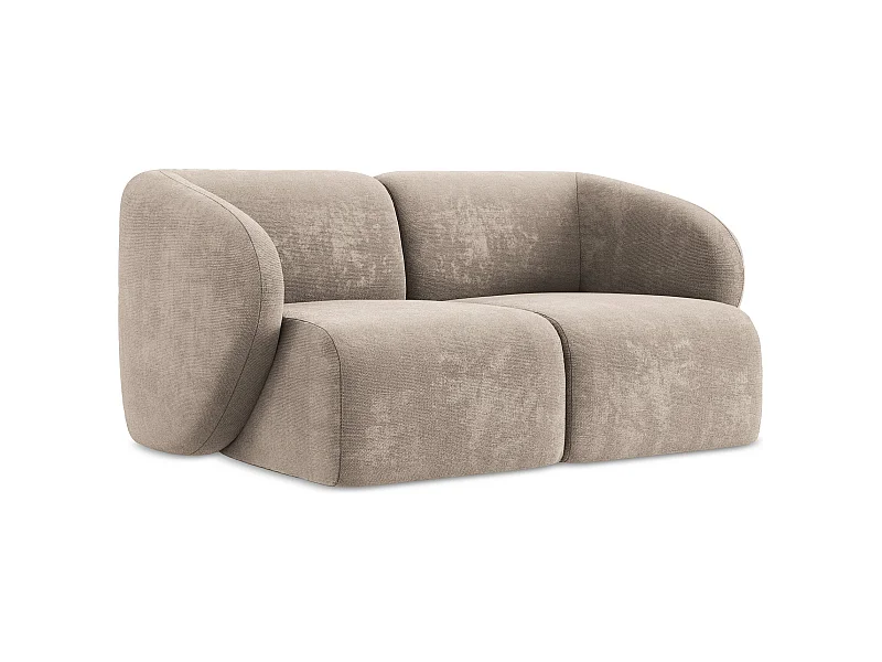 2-Sitzer Sofa - - Chenille - Dunkelbeige - LANI