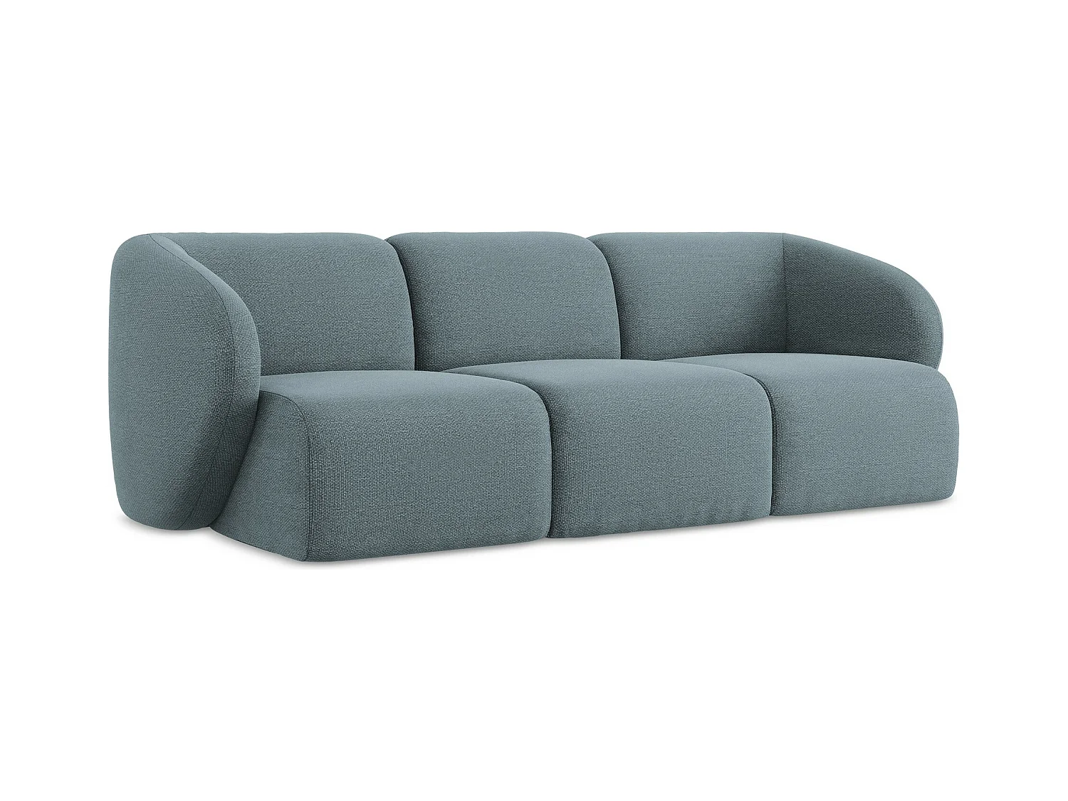 Modulares 3-Sitzer Sofa - - Bouclé - Jeans - LANI