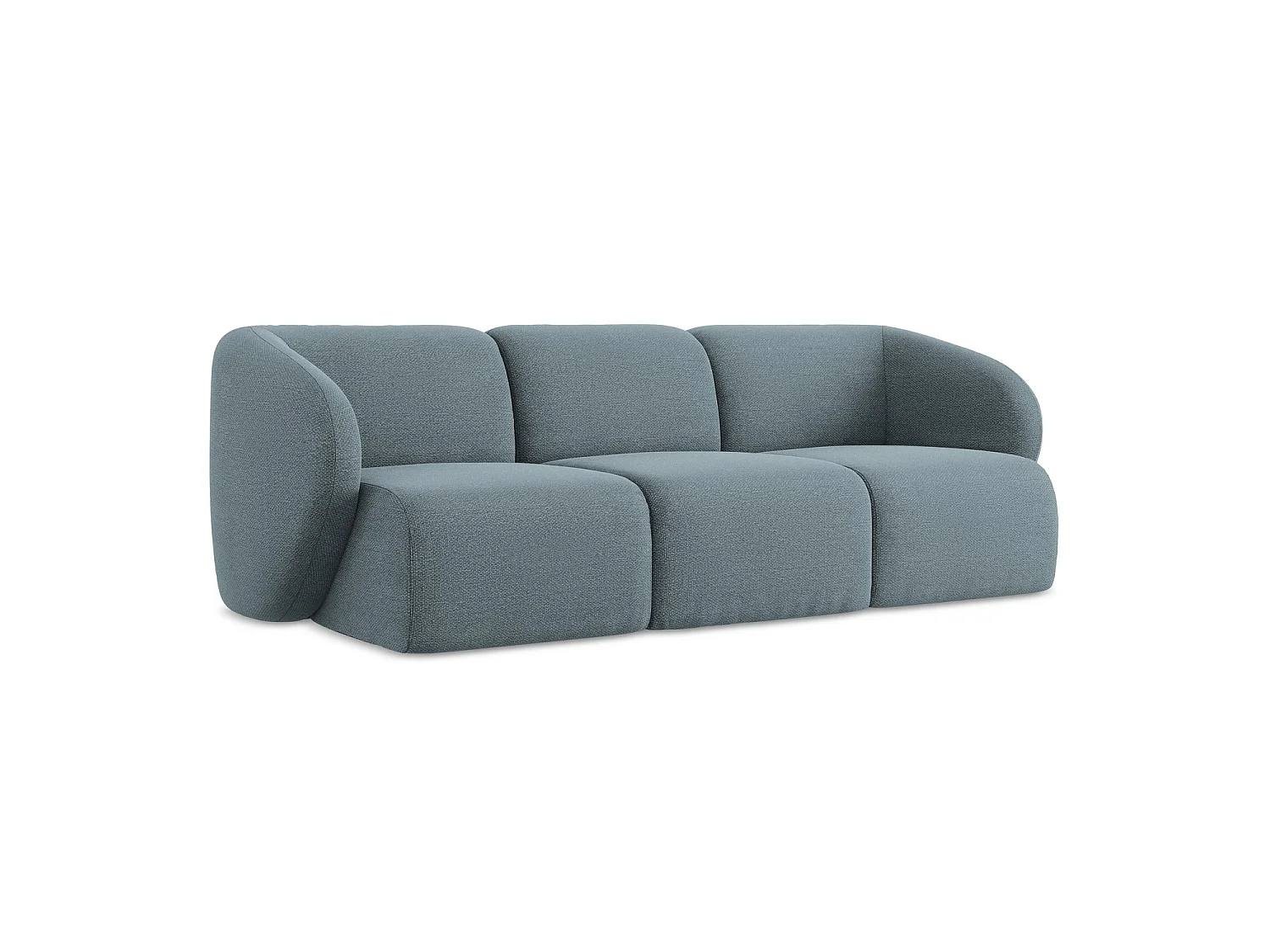 Modulares 3-Sitzer Sofa - - Bouclé - Jeans - CERVO