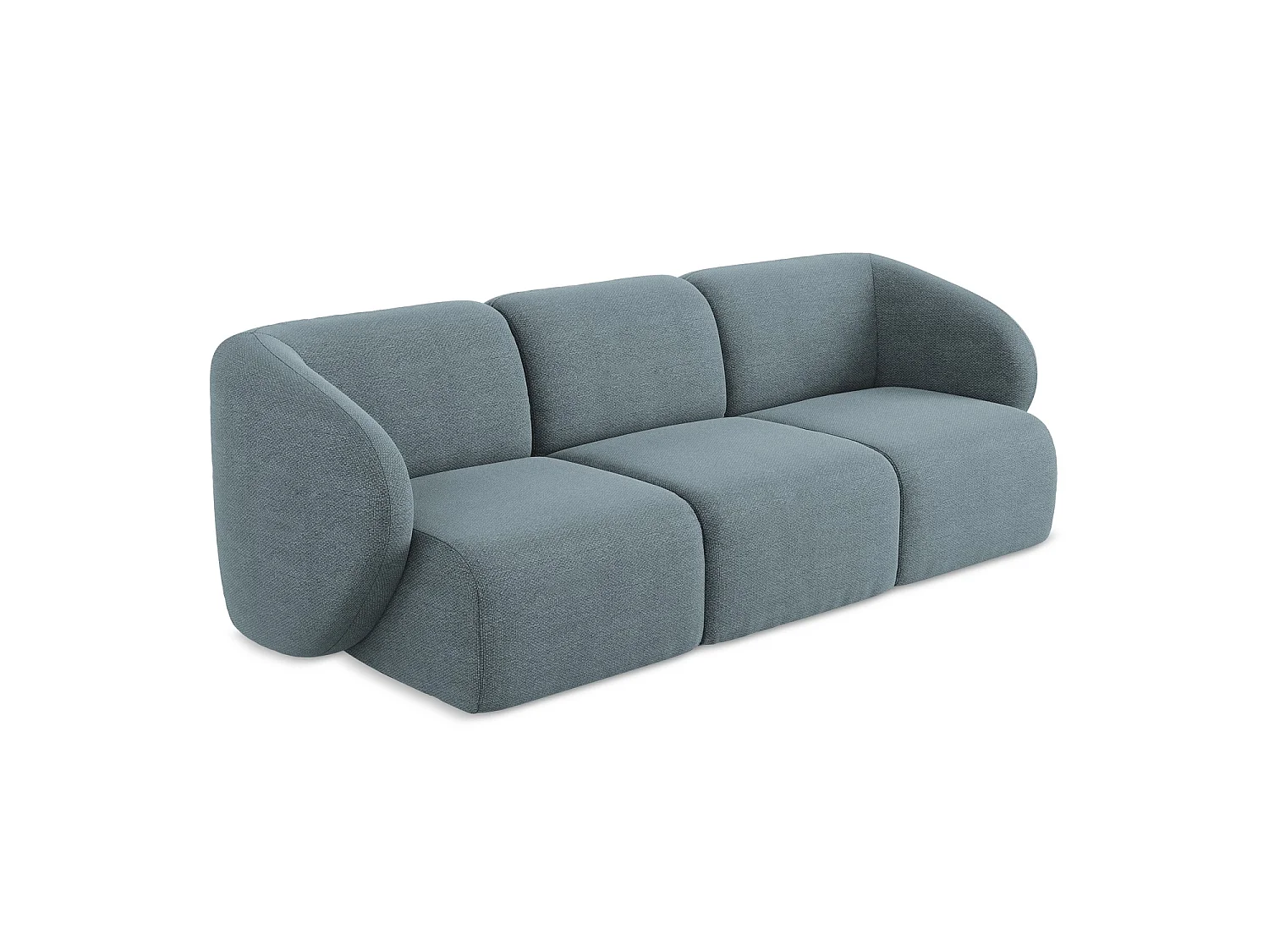 Modulares 3-Sitzer Sofa - - Bouclé - Jeans - CERVO