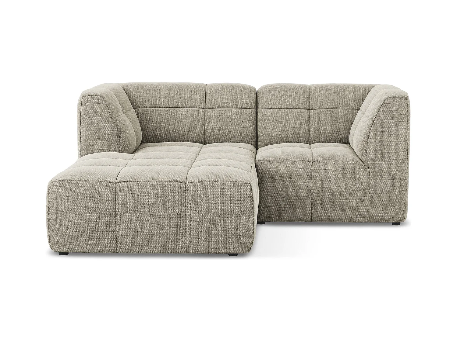 2,5-Sitzer Modulares Ecksofa - Ecke Links - Bouclé - Taupe - ALOHA