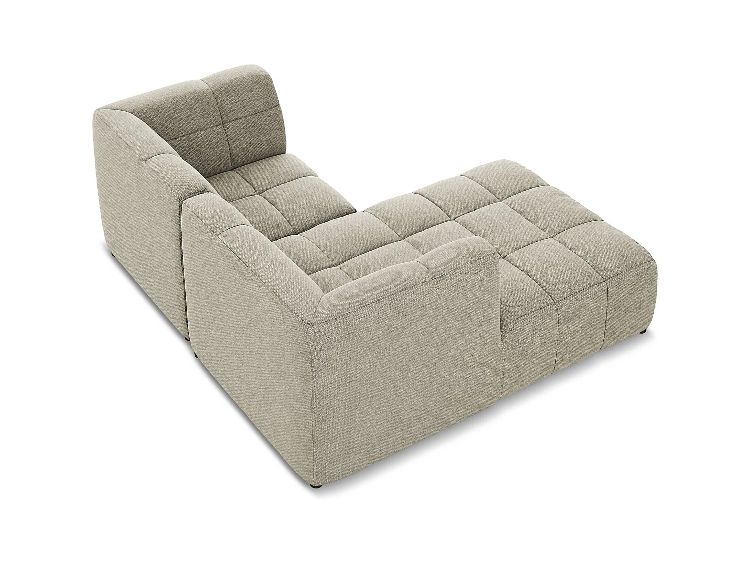 2,5-Sitzer Modulares Ecksofa - Ecke Links - Bouclé - Taupe - ALOHA