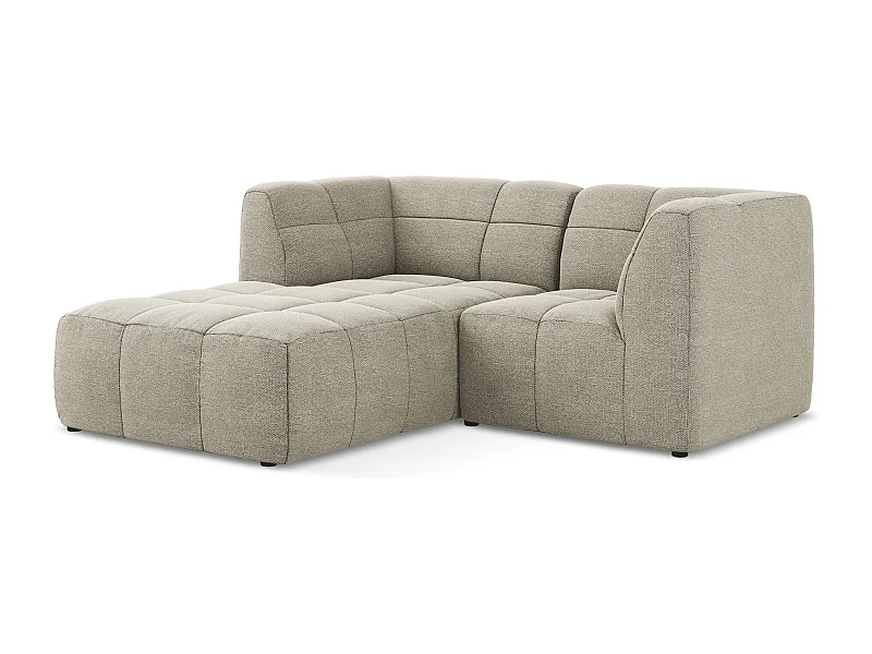 2,5-Sitzer Modulares Ecksofa - Ecke Links - Bouclé - Taupe - ALOHA