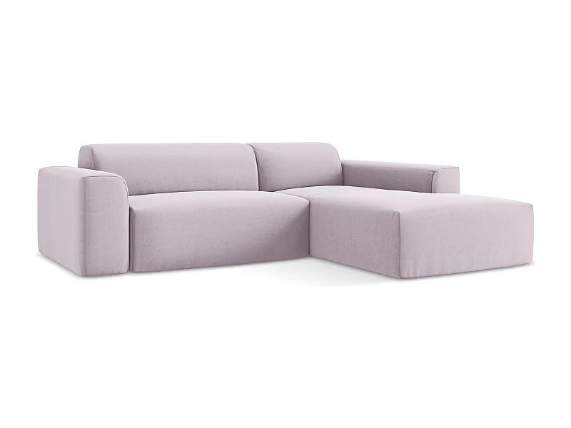 3-Sitzer Modulares Ecksofa - Ecke Rechts - Samt - Lavendel - KELI