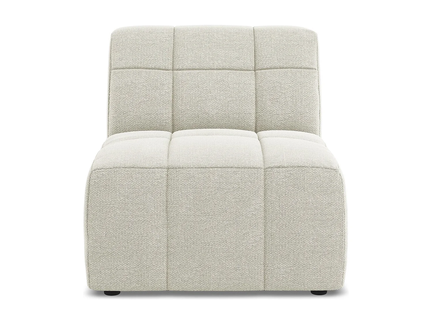 Fauteuil pour canapé modulable en tissu bouclette - sable - ALOHA