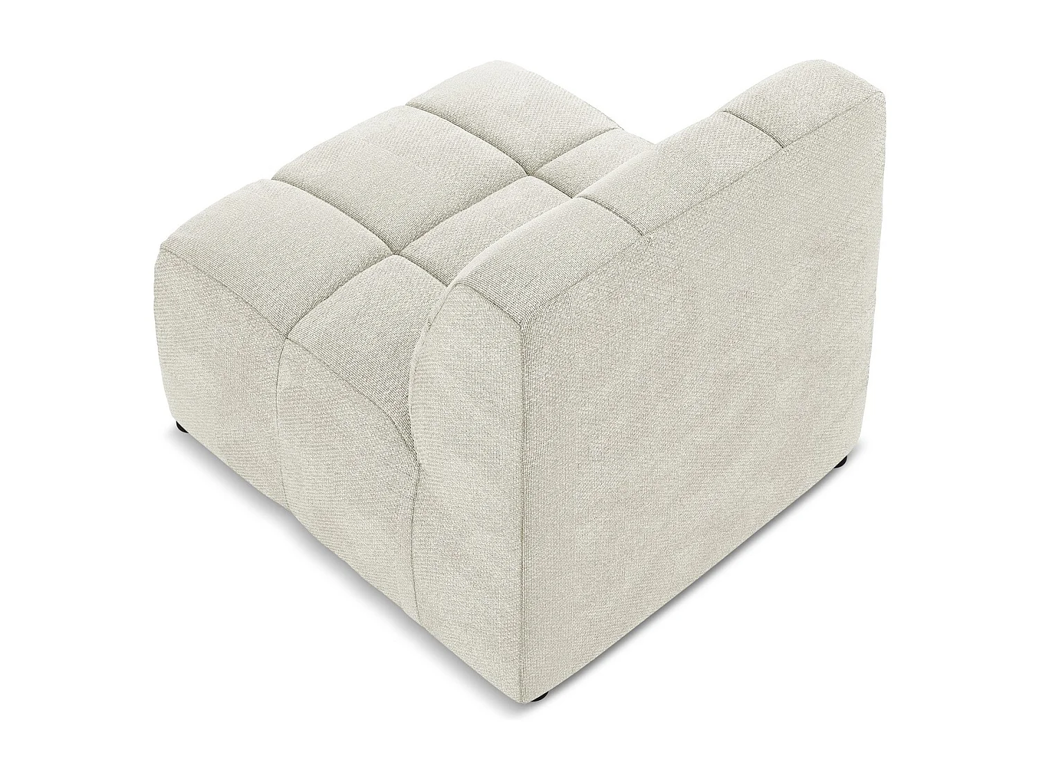 Fauteuil pour canapé modulable en tissu bouclette - sable - ALOHA