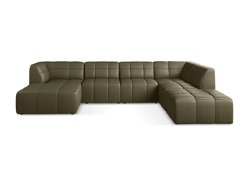 Große Wohnlandschaft - - Kunstleder - Olive - ALOHA