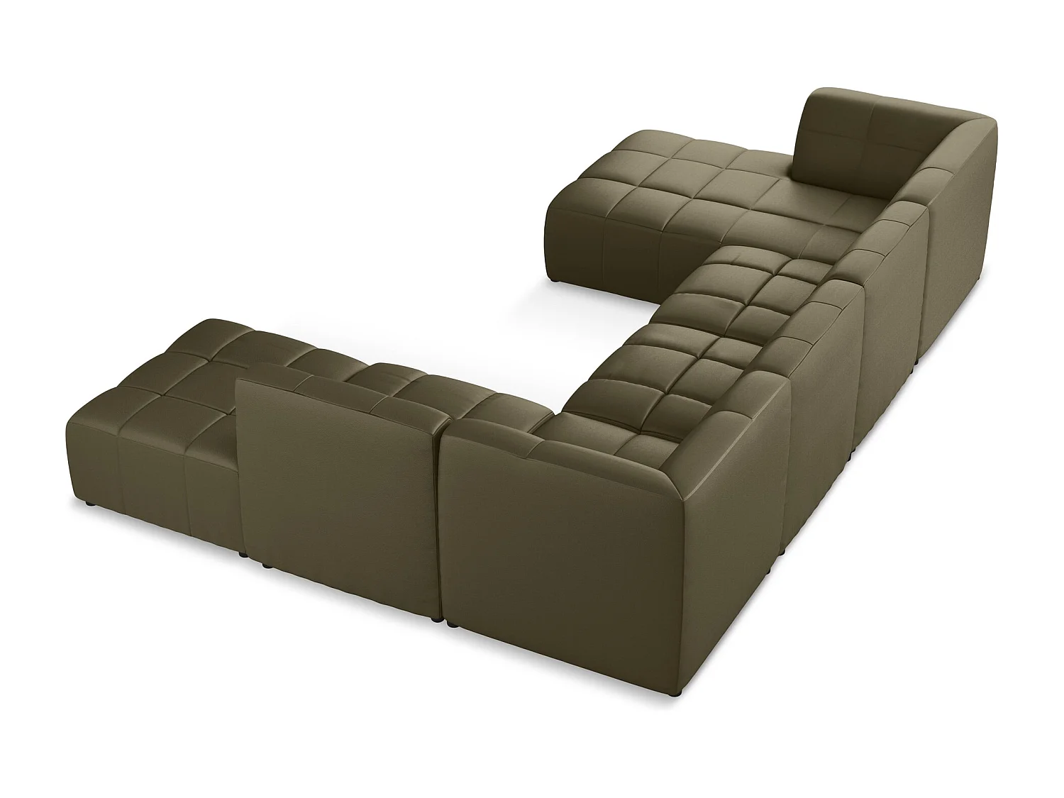 Große Wohnlandschaft - - Kunstleder - Olive - ALOHA