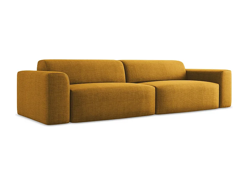 Modulares 4-Sitzer Sofa - - Strukturstoff - Senf - KELI