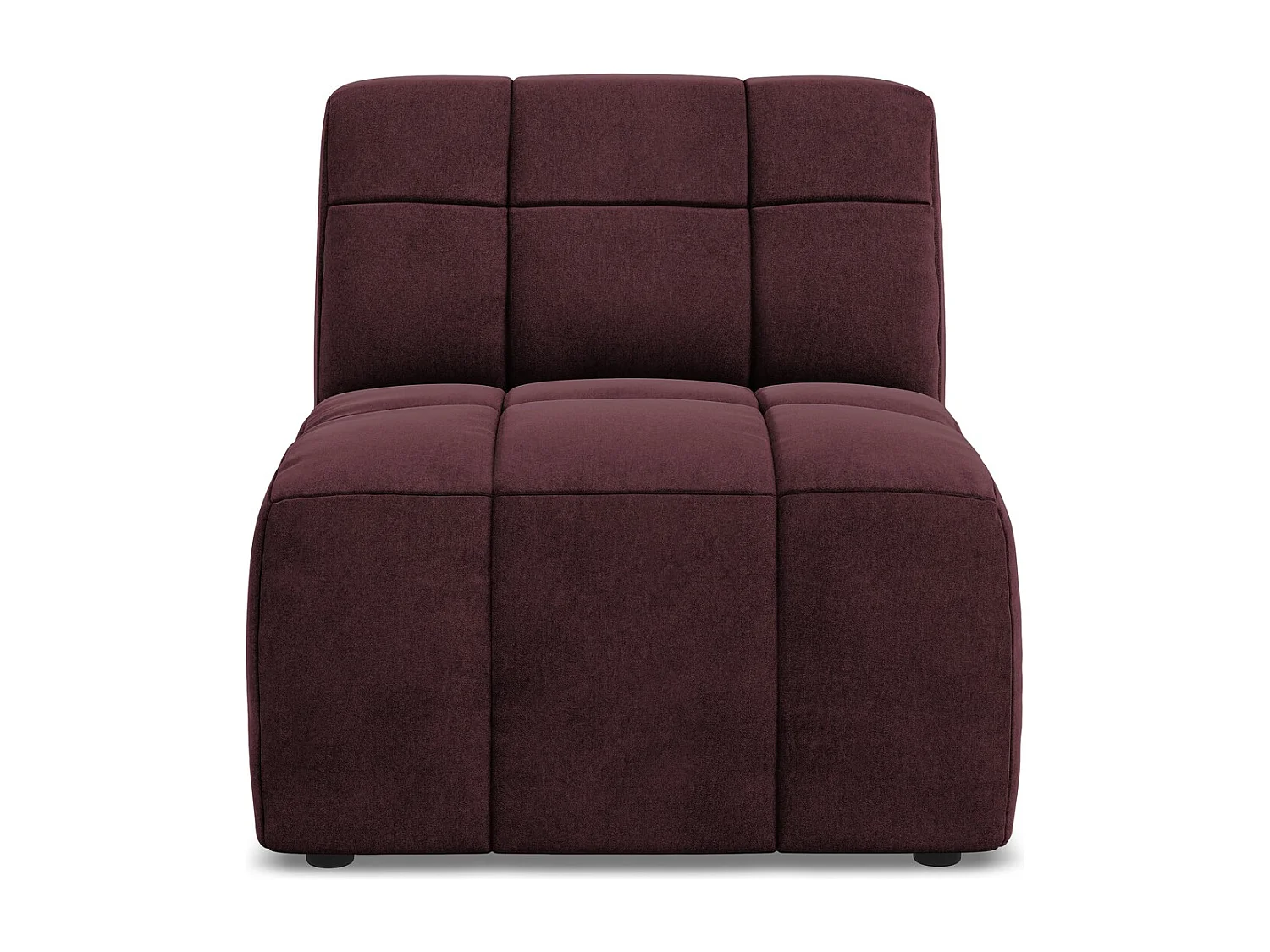 Fauteuil pour canapé modulable en velours - bourgogne - ALOHA