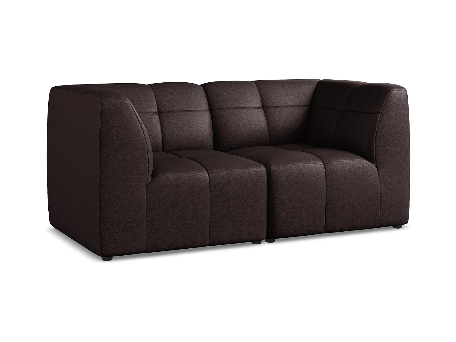 2-Sitzer Sofa - - Kunstleder - Pflaume - ALOHA