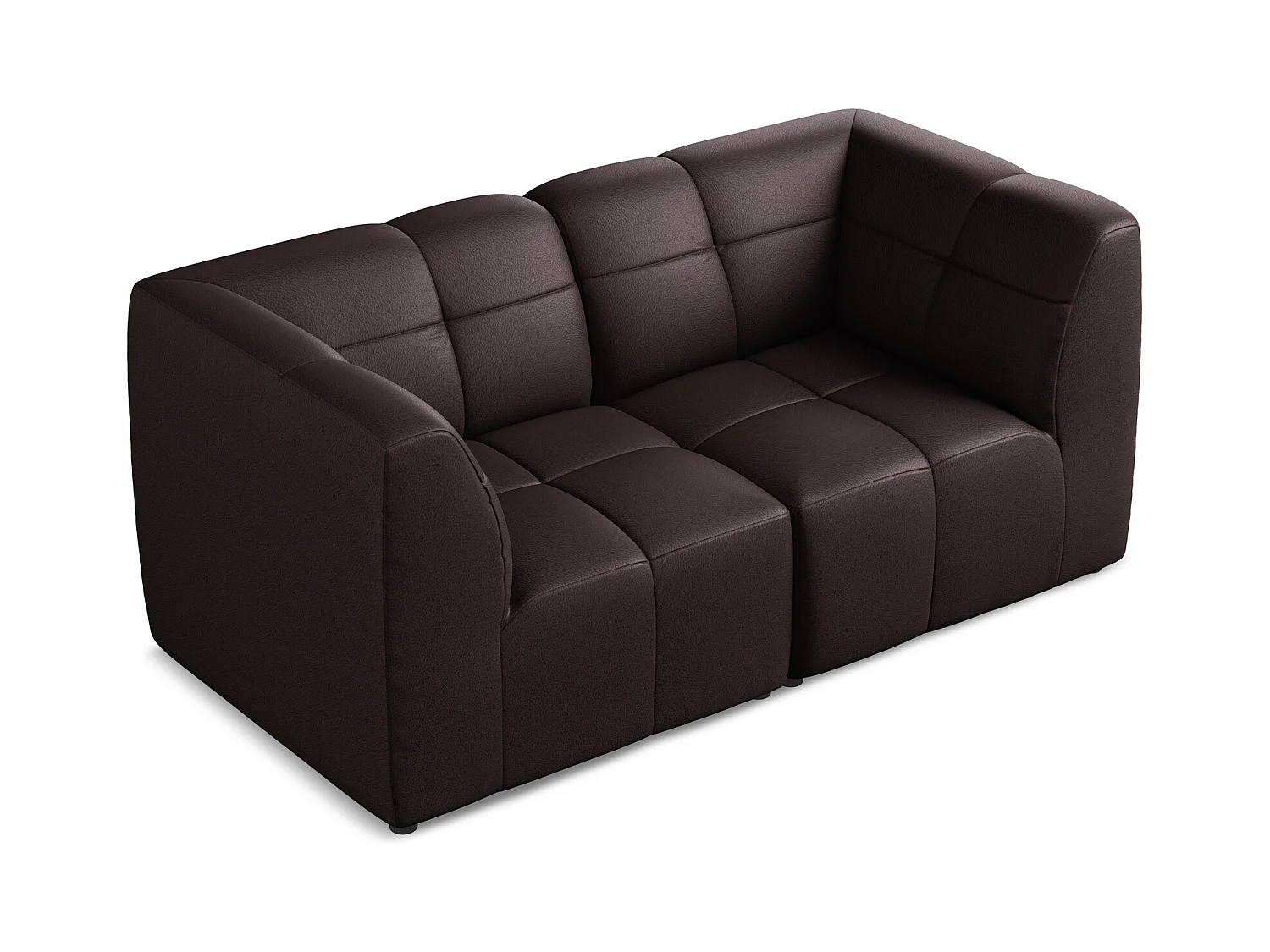 2-Sitzer Sofa - - Kunstleder - Pflaume - ALOHA