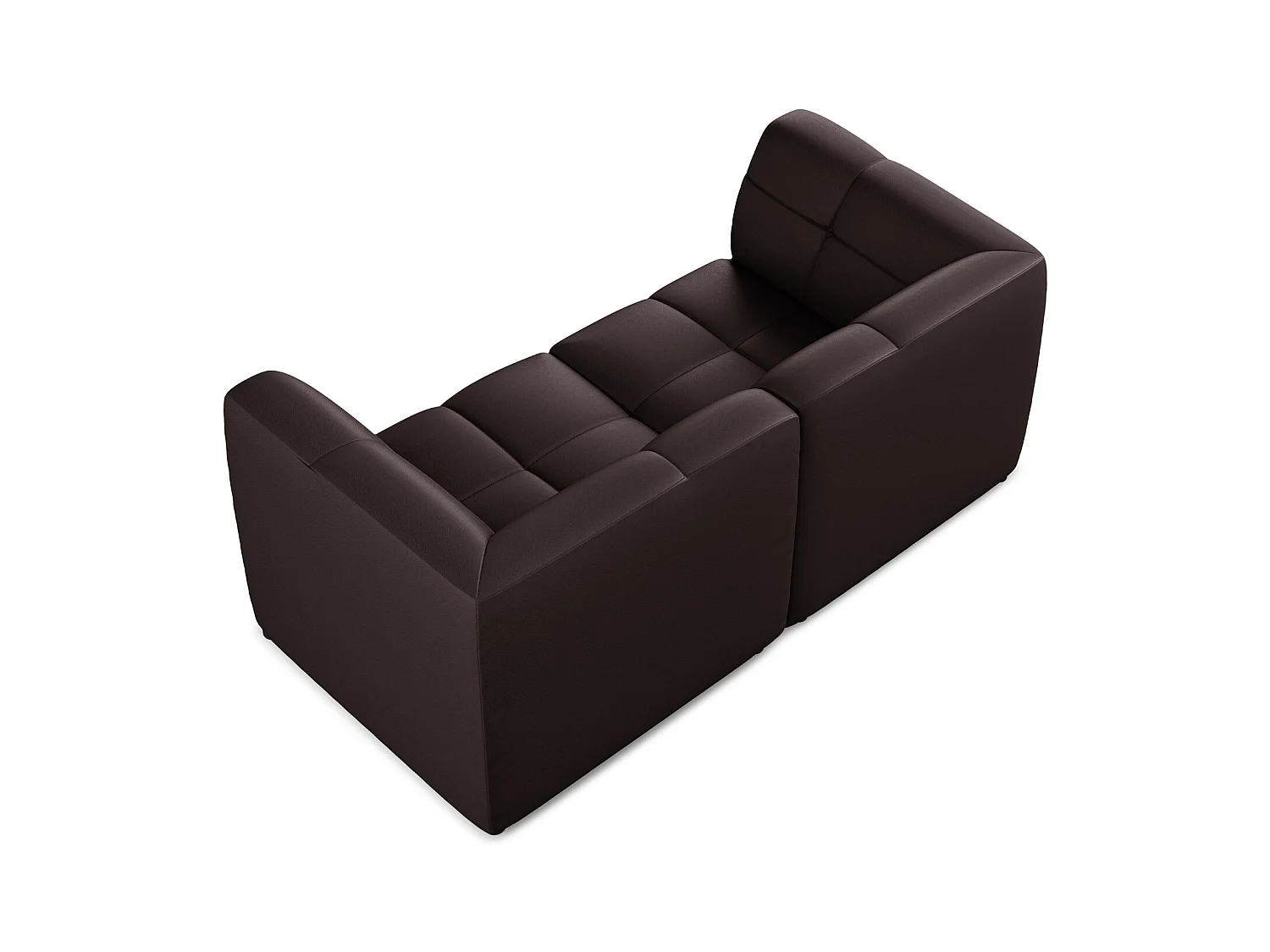 2-Sitzer Sofa - - Kunstleder - Pflaume - ALOHA