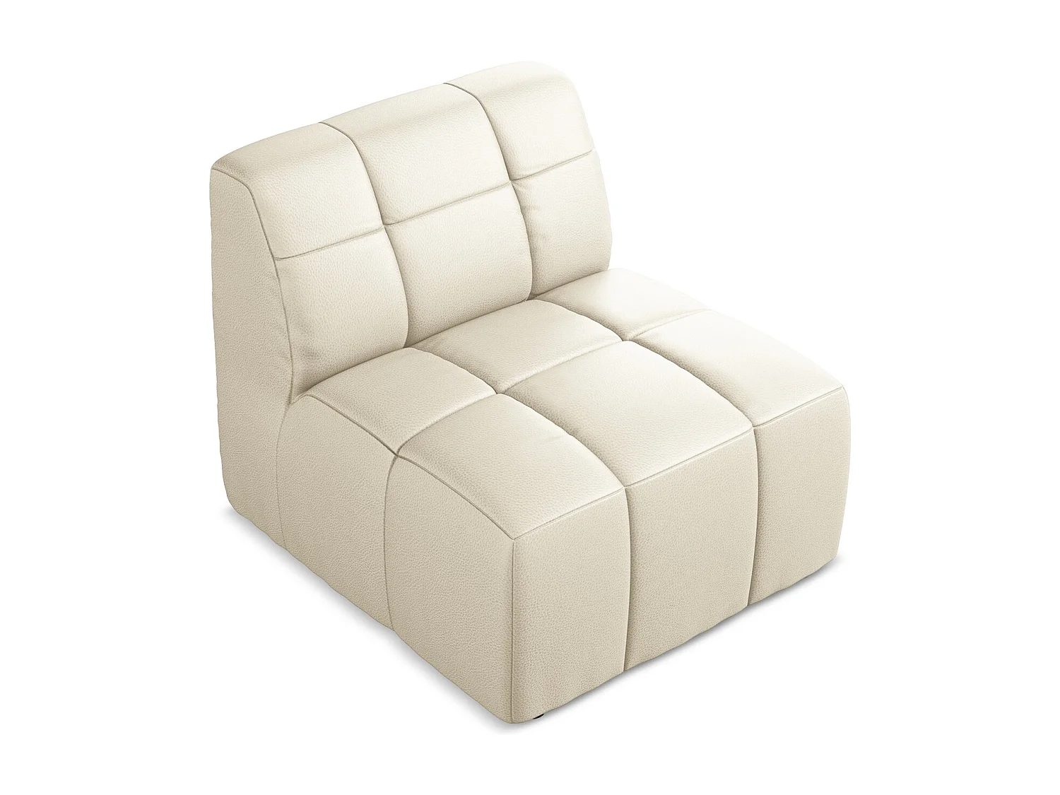Modular - Mittelsofa - Kunstleder - Hell beige - ALOHA