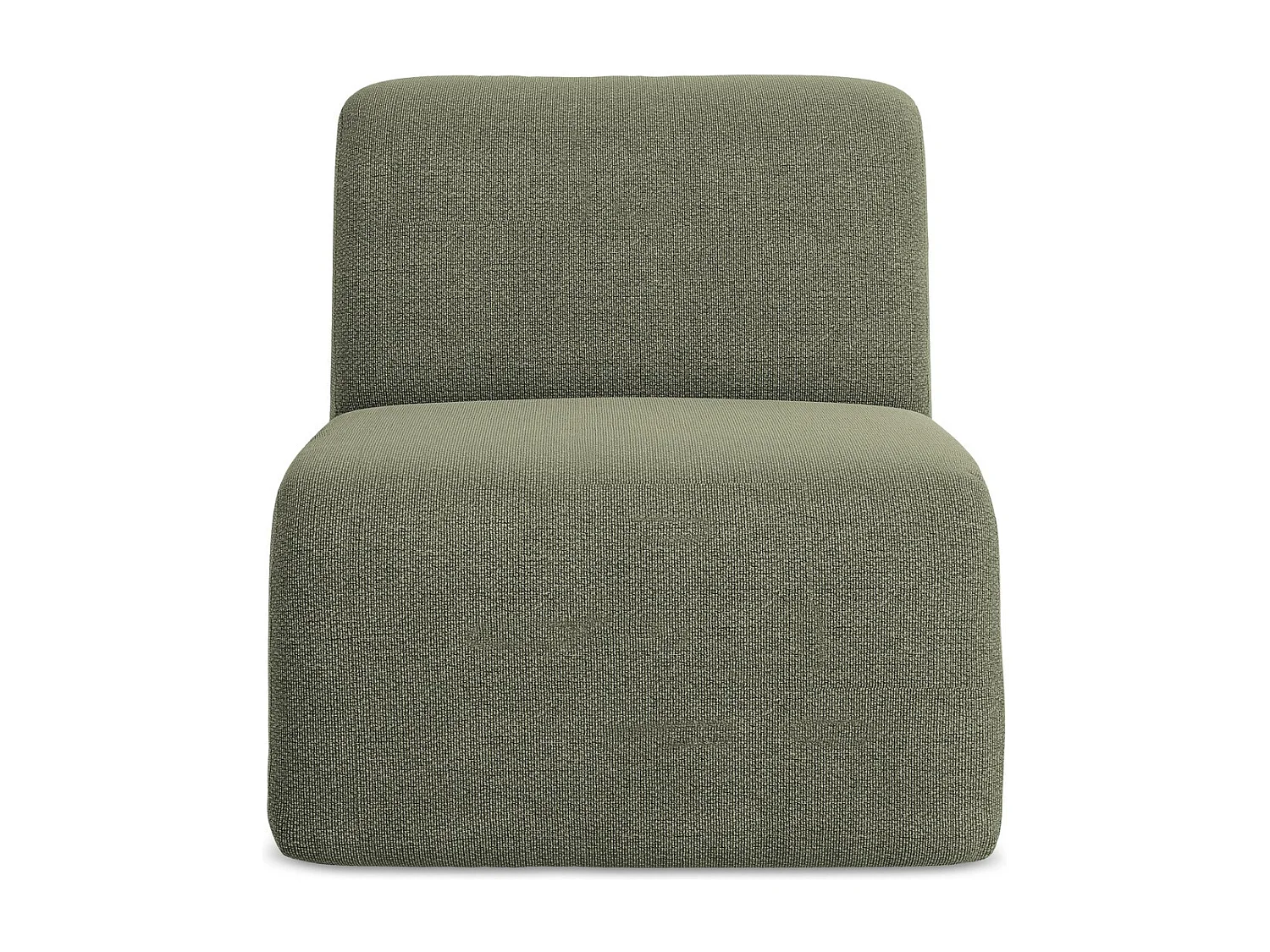 Fauteuil pour canapé modulable en tissu bouclette - olive - LANI