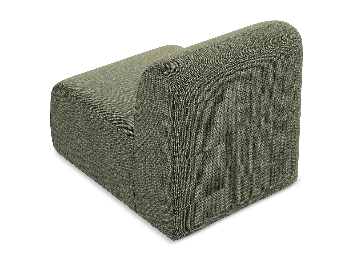 Fauteuil pour canapé modulable en tissu bouclette - olive - LANI