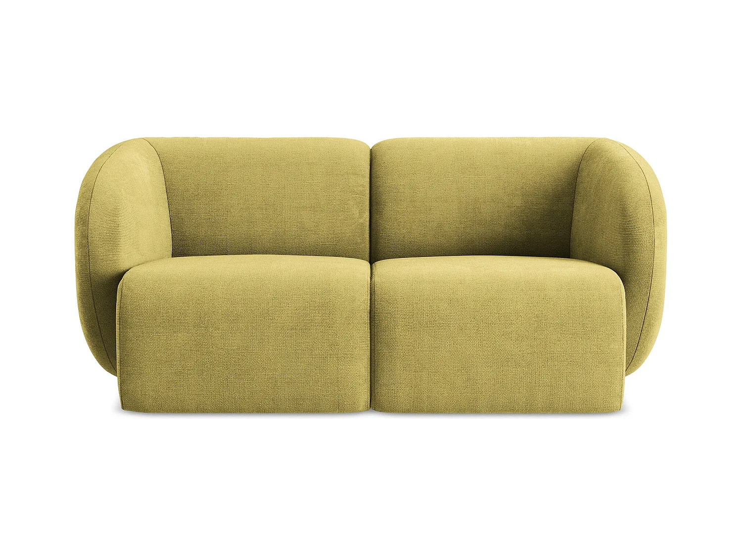 2-Sitzer Sofa - - Chenille - Limettengrün - LANI