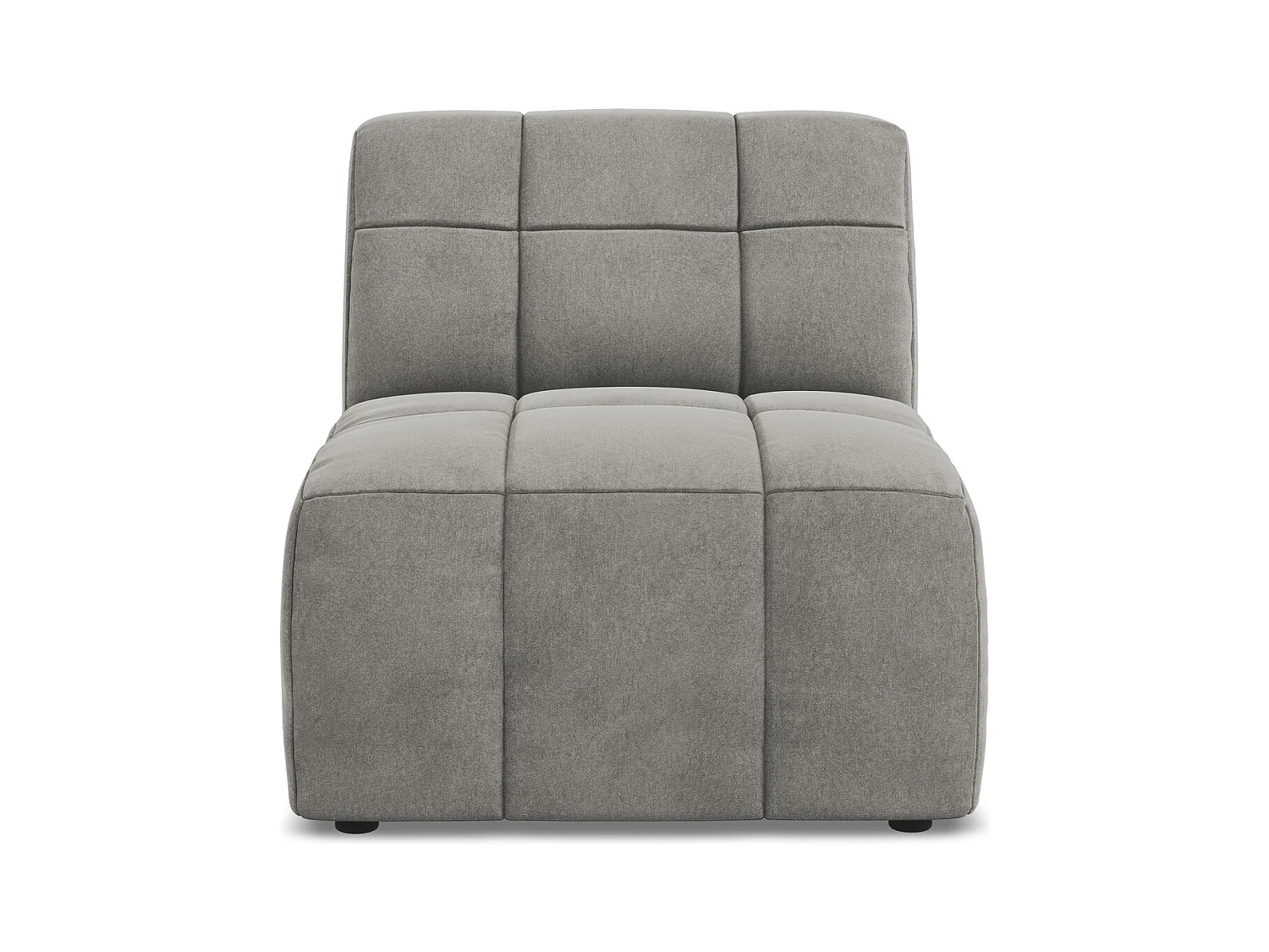 Fauteuil pour canapé modulable en velours - gris - ALOHA
