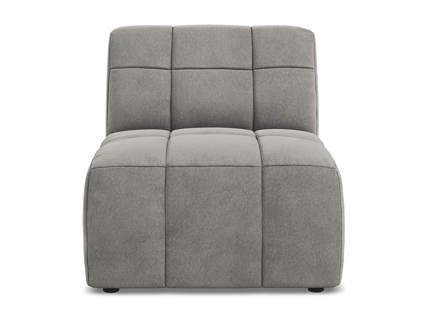 Fauteuil pour canapé modulable en velours - gris - ALOHA