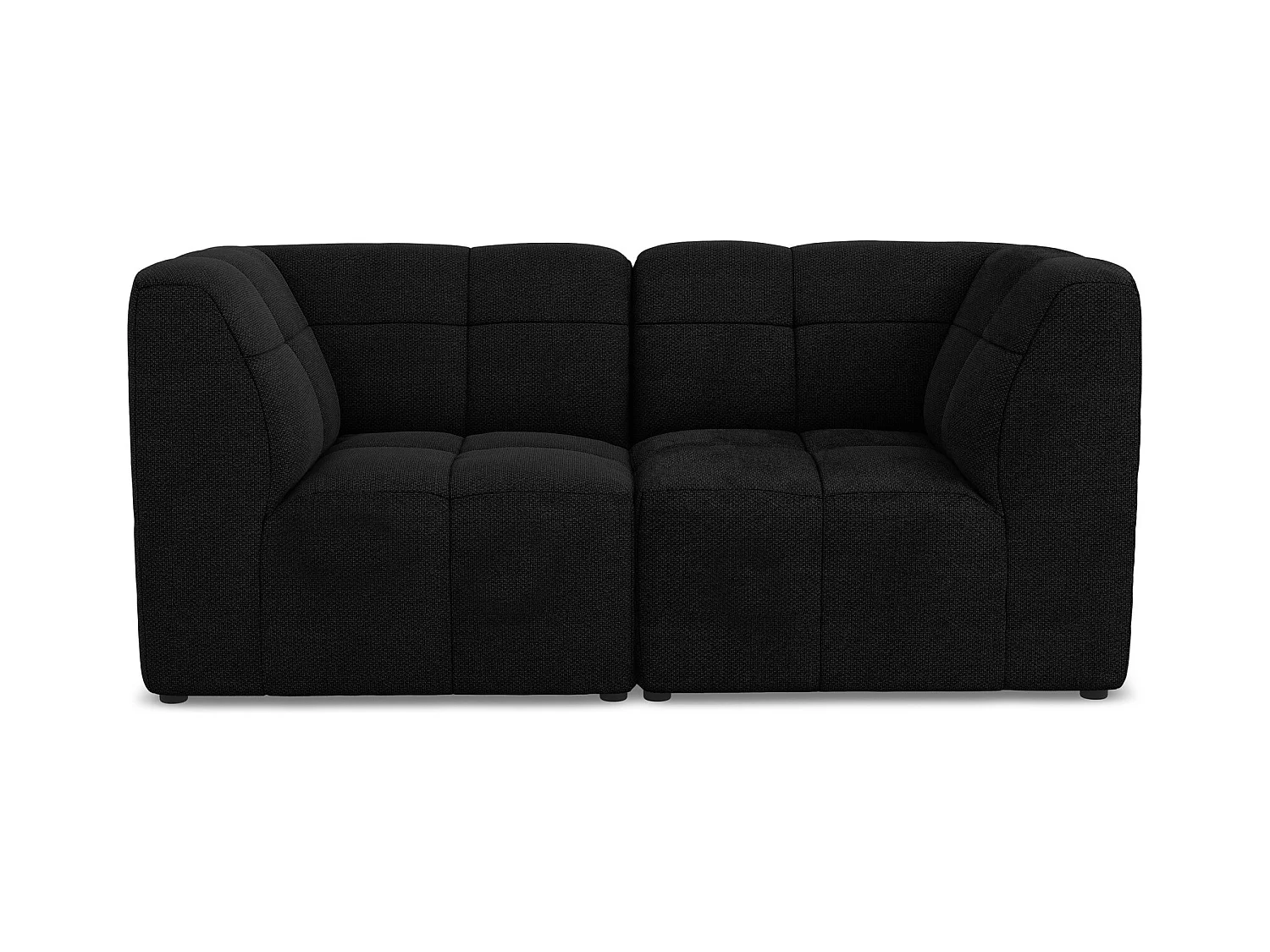 2-Sitzer Sofa - - Bouclé - Schwarz - ALOHA