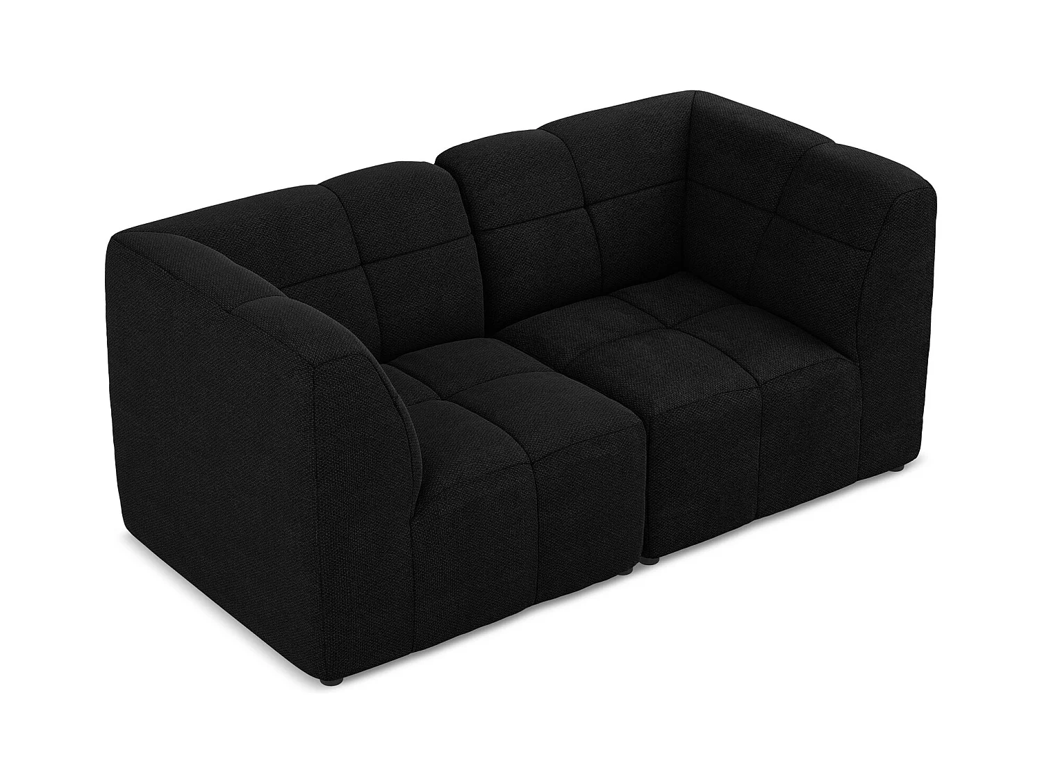 2-Sitzer Sofa - - Bouclé - Schwarz - ALOHA
