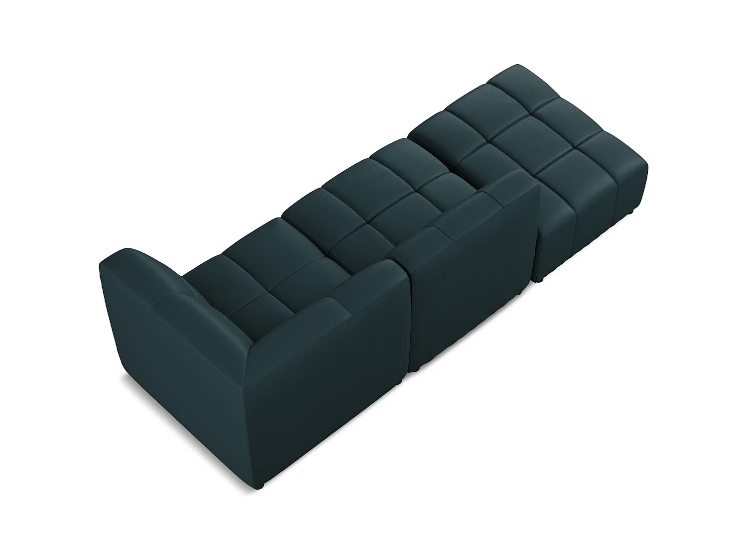 Narożnik lewostronny - ze skóry syntetycznej - morski - ALOHA