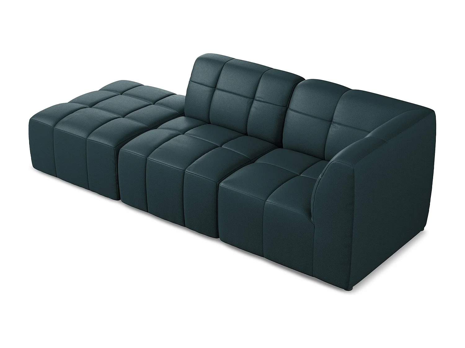 Modulaire hoekbank links van marinier kunstleer - ALOHA