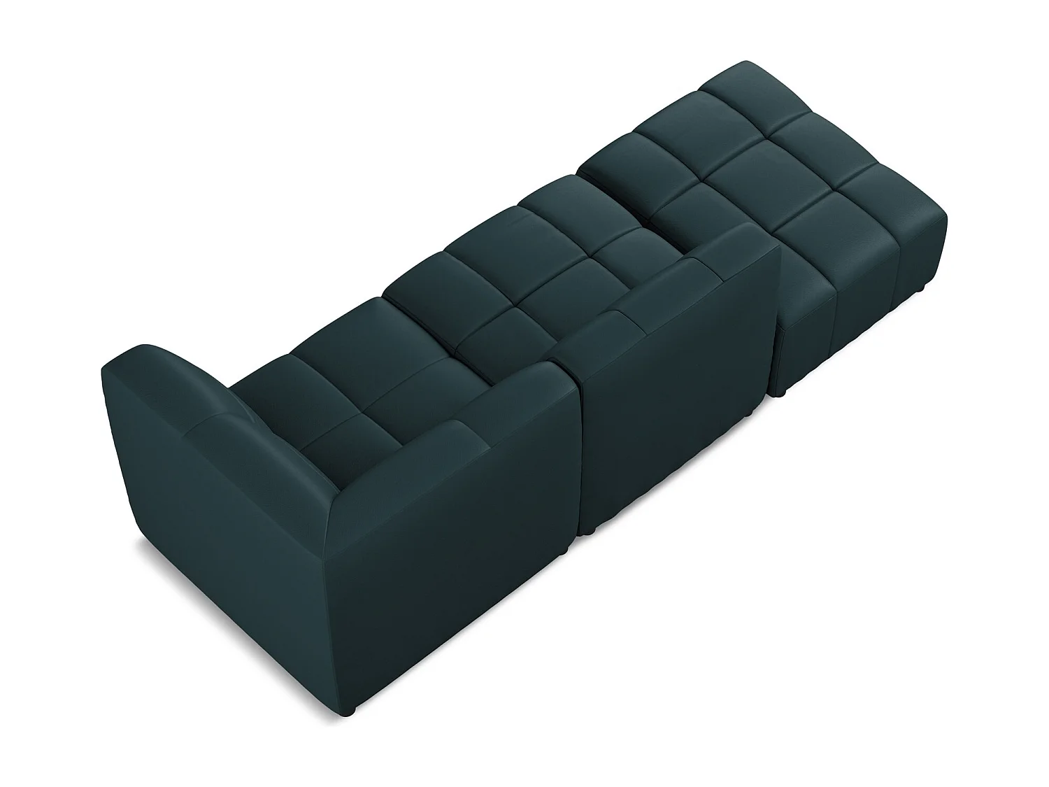 Modulaire hoekbank links van marinier kunstleer - ALOHA