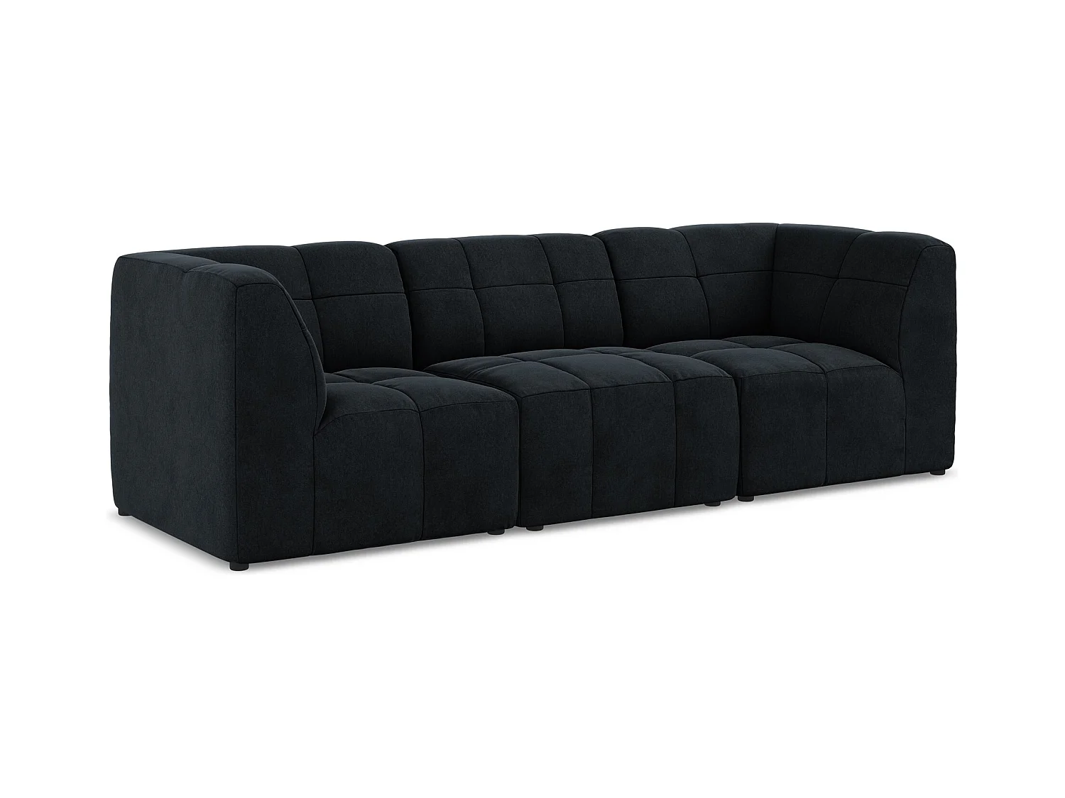 Modulares 3-Sitzer Sofa - - Samt - Königsblau - ALOHA
