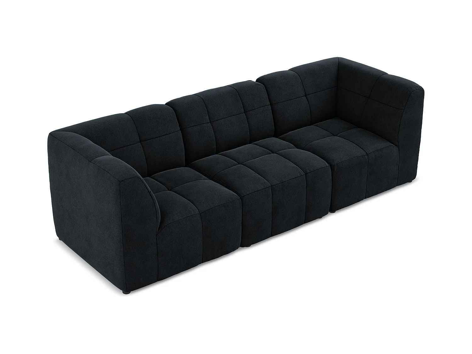 Modulares 3-Sitzer Sofa - - Samt - Königsblau - ALOHA