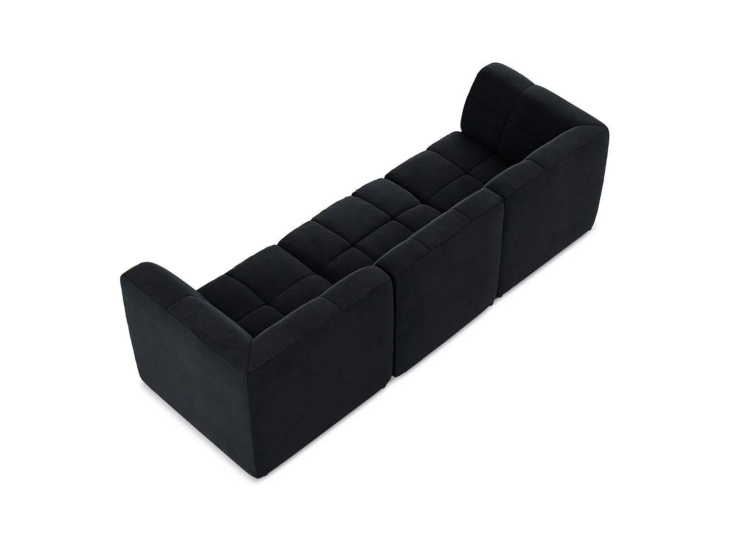 Modulares 3-Sitzer Sofa - - Samt - Königsblau - ALOHA