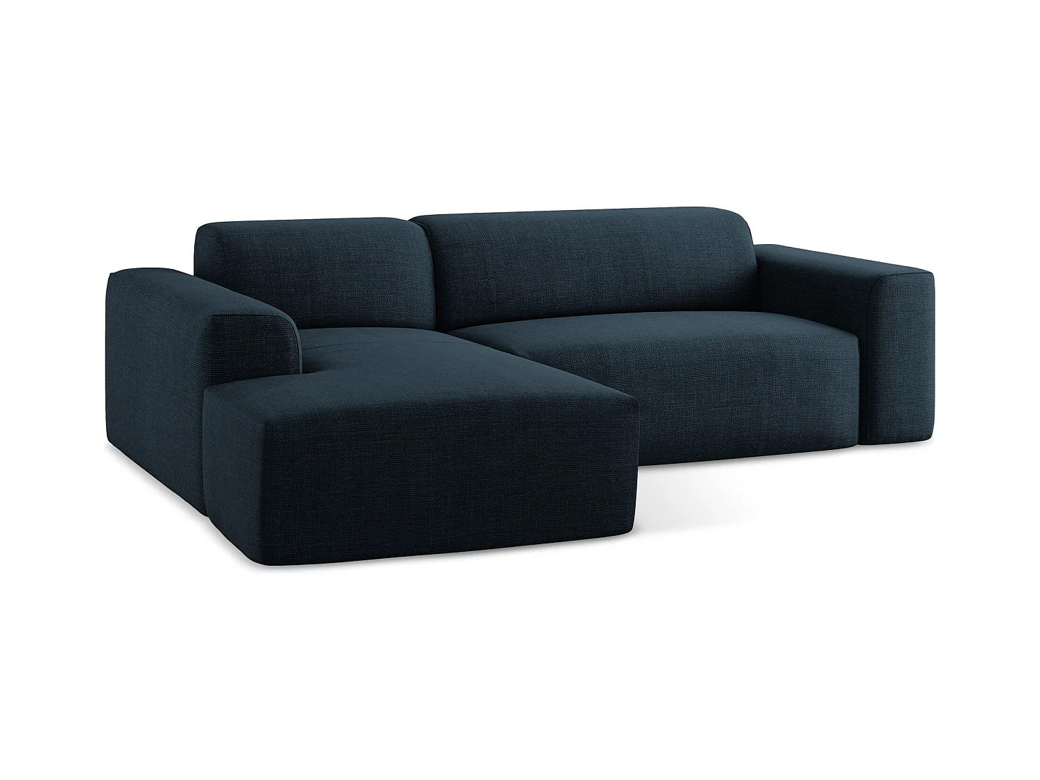 3-Sitzer Modulares Ecksofa - Ecke Rechts - Strukturstoff - Königsblau - KELI