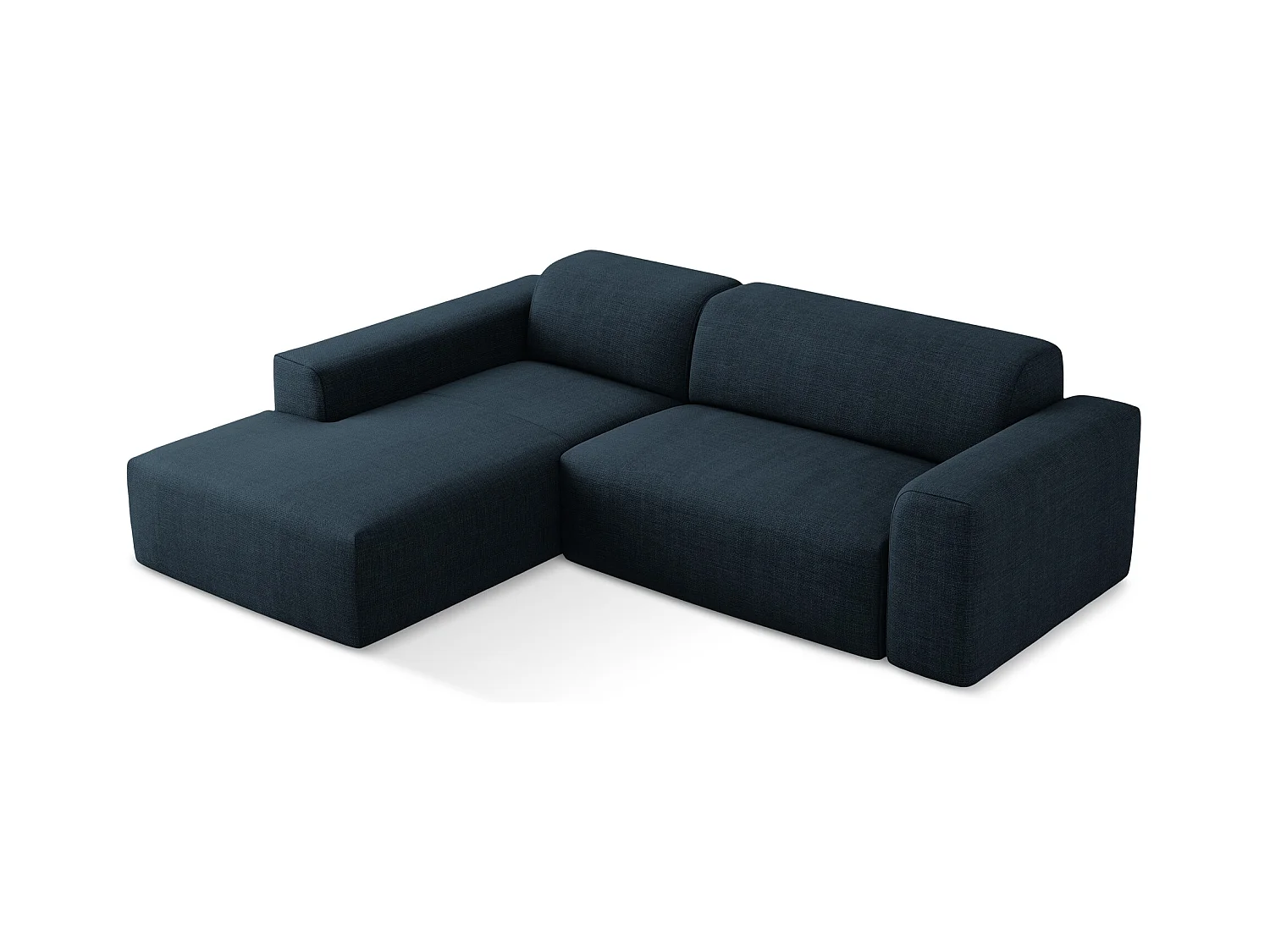 3-Sitzer Modulares Ecksofa - Ecke Rechts - Strukturstoff - Königsblau - KELI