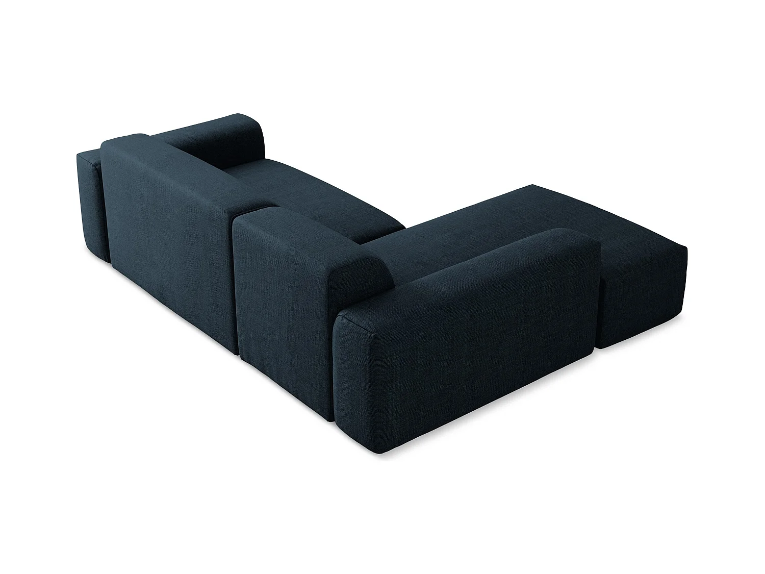 3-Sitzer Modulares Ecksofa - Ecke Rechts - Strukturstoff - Königsblau - KELI