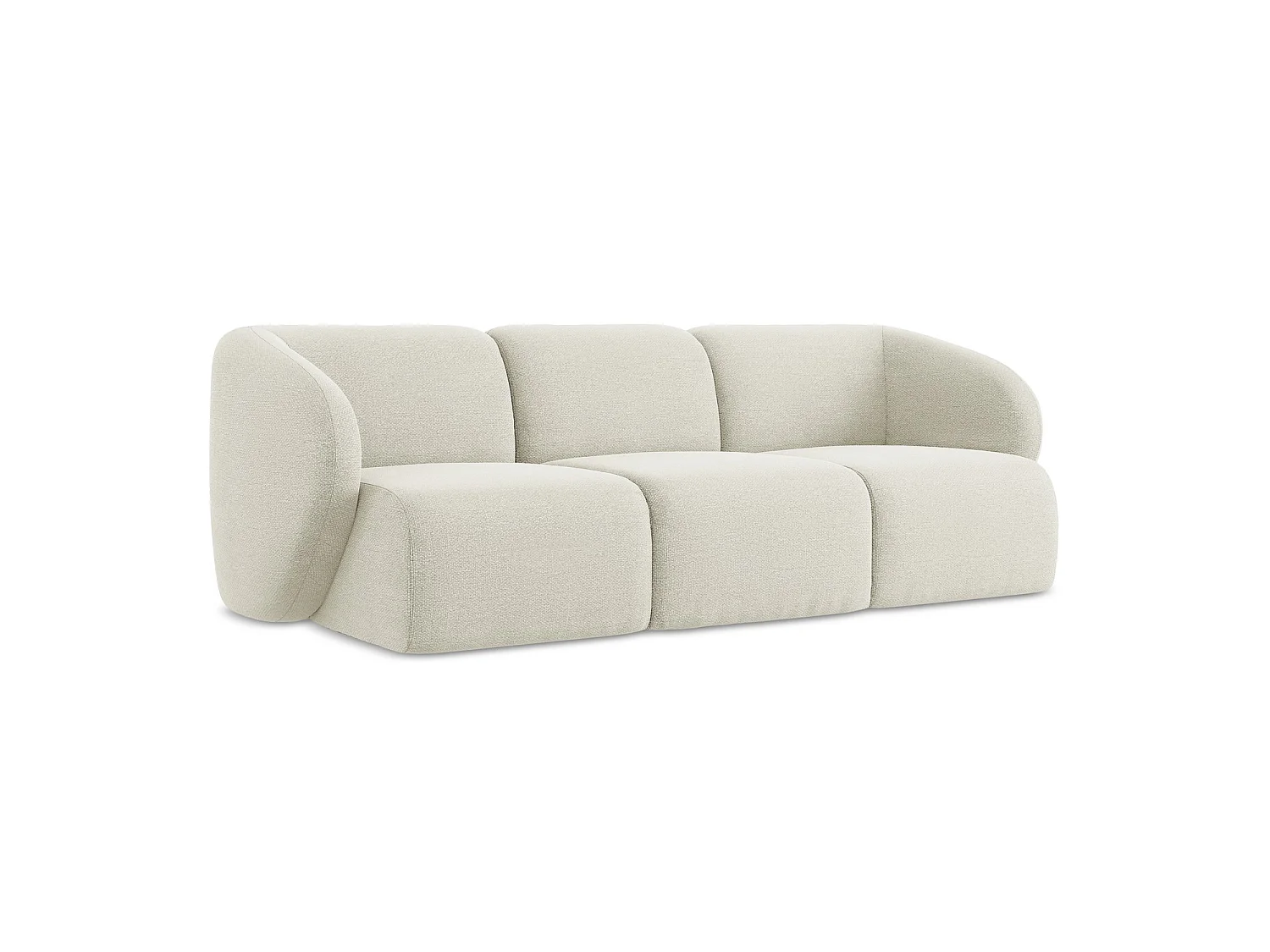 Modulares 3-Sitzer Sofa - - Bouclé - Sand - CERVO