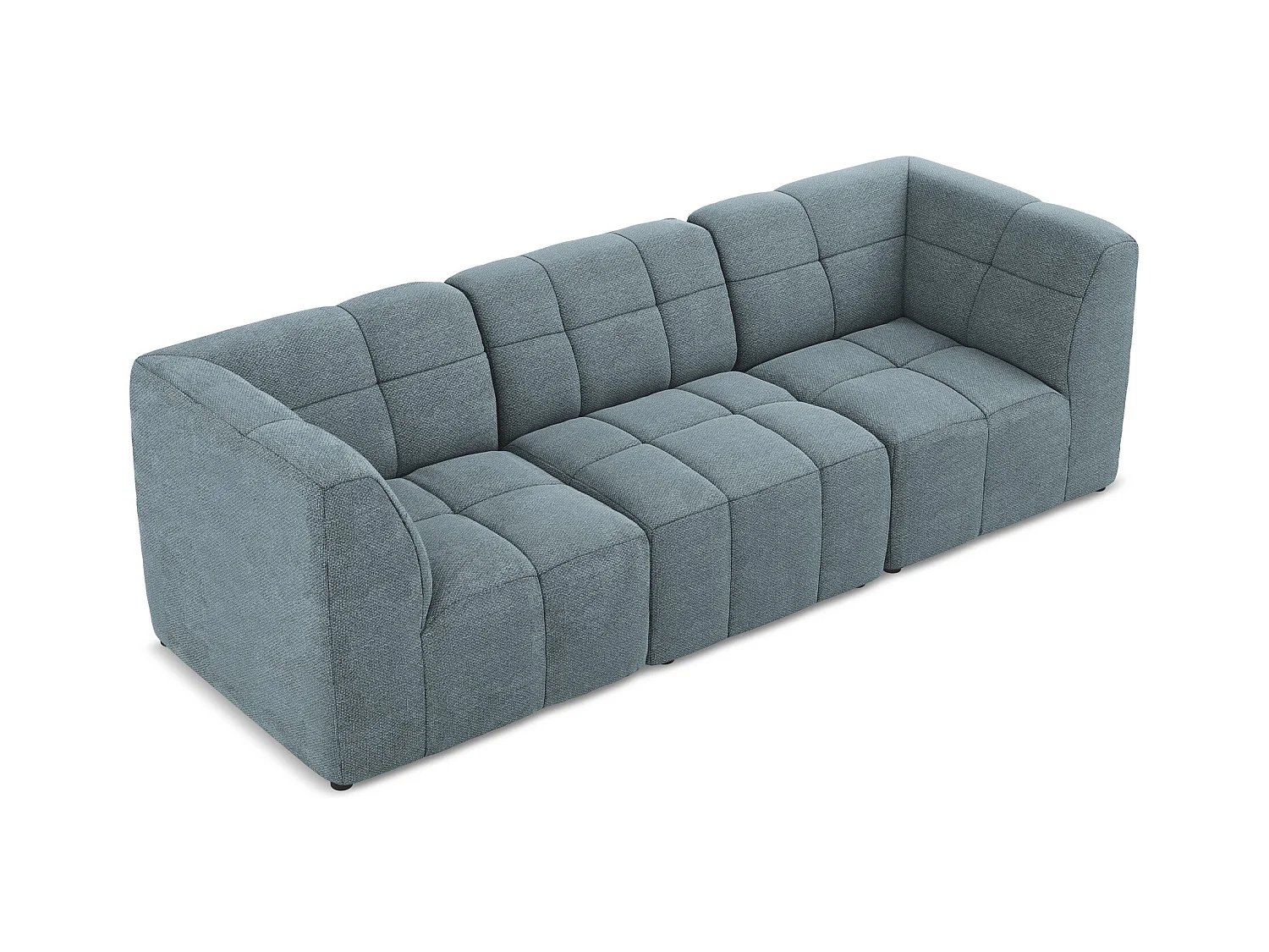 Driezits modulaire bank van jeans bouclé - ALOHA