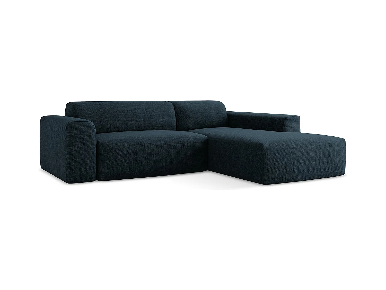 3-Sitzer Modulares Ecksofa - Ecke Rechts - Strukturstoff - Königsblau - KELI