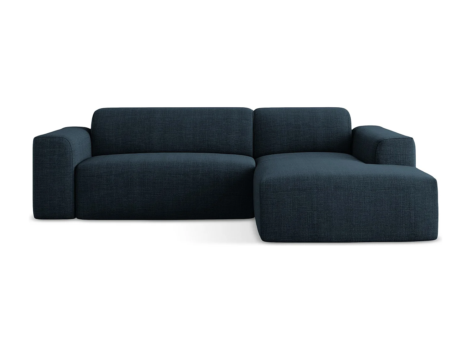 3-Sitzer Modulares Ecksofa - Ecke Rechts - Strukturstoff - Königsblau - KELI