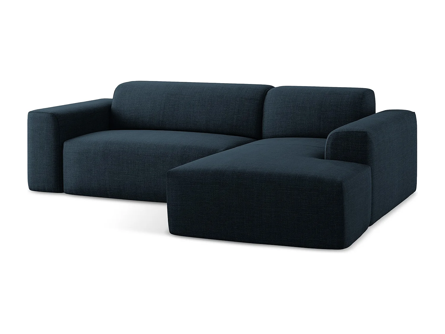 3-Sitzer Modulares Ecksofa - Ecke Rechts - Strukturstoff - Königsblau - KELI