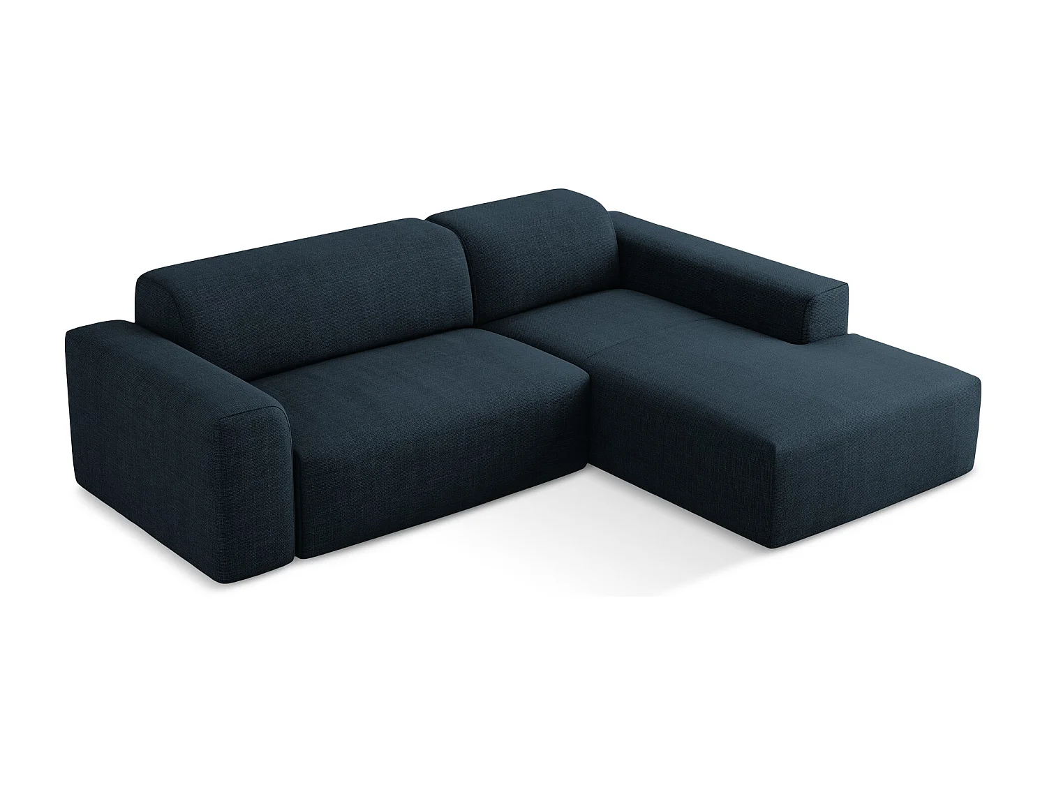 3-Sitzer Modulares Ecksofa - Ecke Rechts - Strukturstoff - Königsblau - KELI