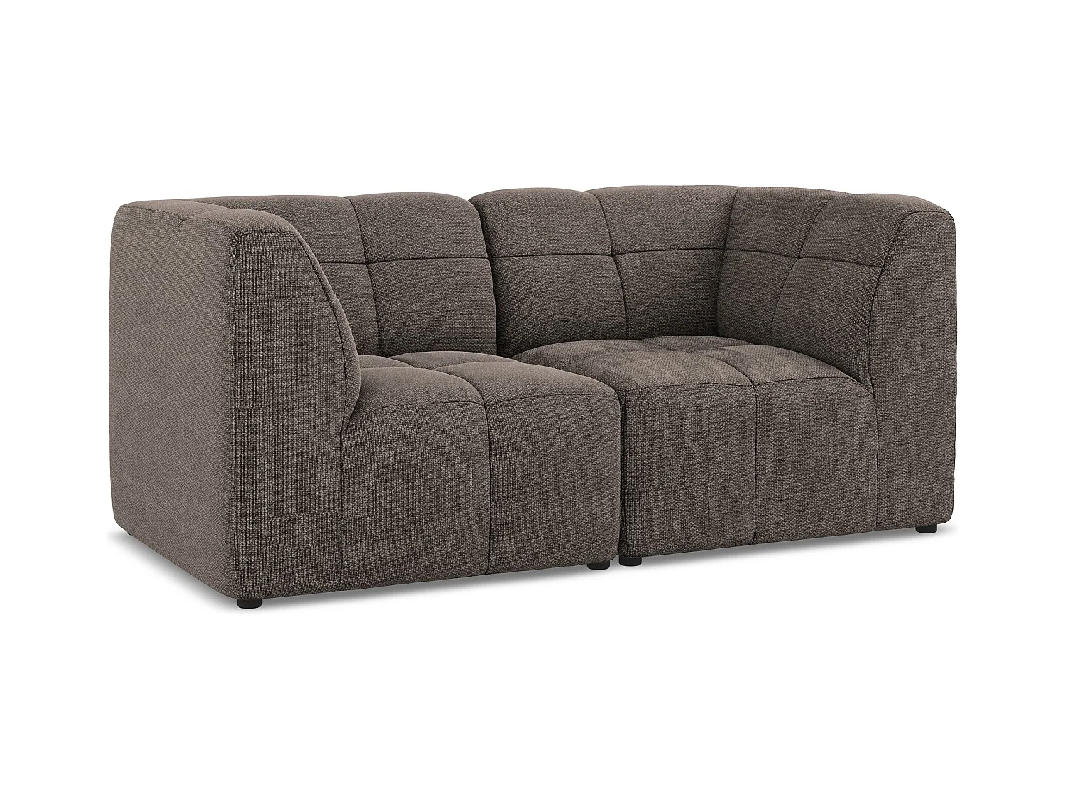 2-Sitzer Sofa - - Bouclé - Schokolade - ALOHA